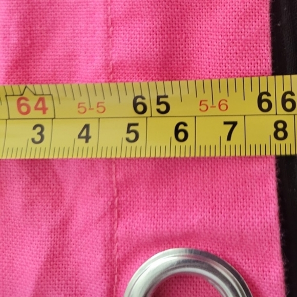 2 Panels Pink Distressed Curtains - Picture 3 of 3